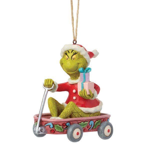 Hangend ornament in de vorm van een Grinch-wagen - JIM SHORE GRINCH