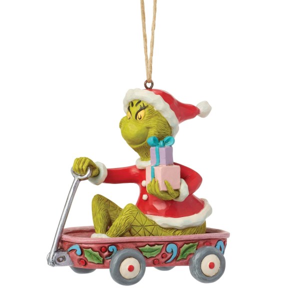 Hangend ornament in de vorm van een Grinch-wagen - JIM SHORE GRINCH