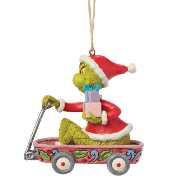 Hangend ornament in de vorm van een Grinch-wagen - JIM SHORE GRINCH