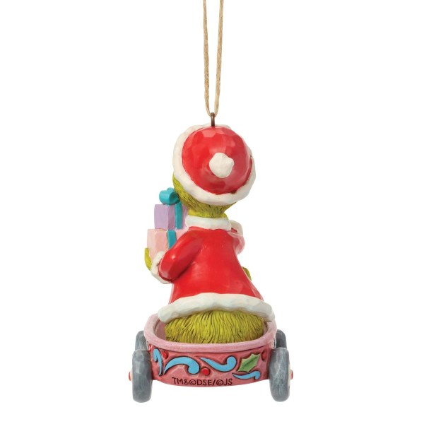 Hangend ornament in de vorm van een Grinch-wagen - JIM SHORE GRINCH
