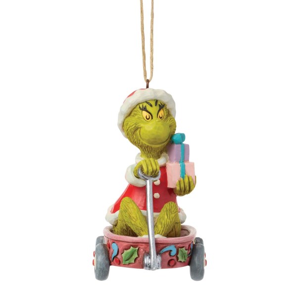 Hangend ornament in de vorm van een Grinch-wagen - JIM SHORE GRINCH