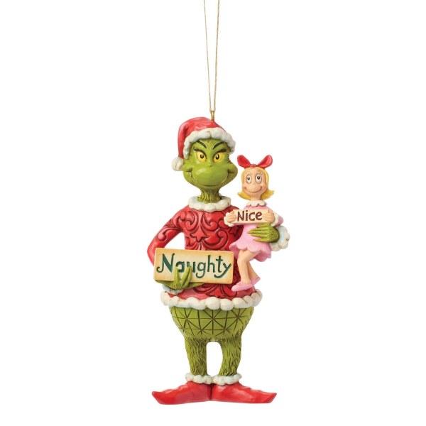 Ginch en Cindy Lou bordje als hangend ornament - JIM SHORE GRINCH