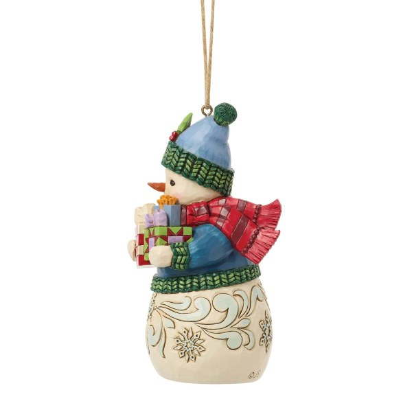 Sneeuwpop met cadeautjes als hangend ornament - Heartwood Creek