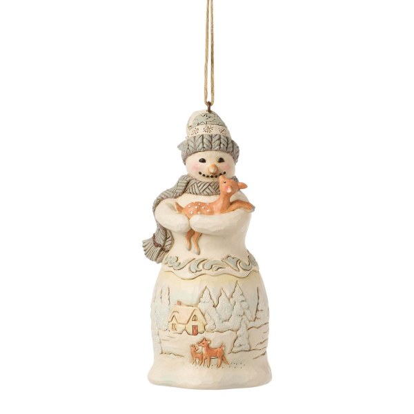 WitteWoodland sneeuwpop hangend ornament - Heartwood Creek