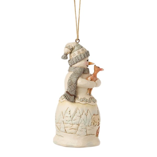 WitteWoodland sneeuwpop hangend ornament - Heartwood Creek