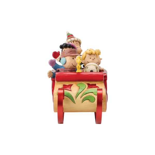 Snoopy en zijn vrienden in een slee - Peanuts