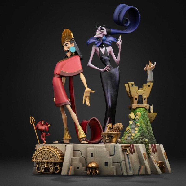 Deluxe Art Scale Kuzko & Yzma 28 cm - Iron Studios Kuzco