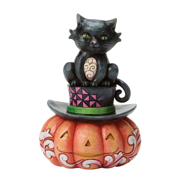 ZWARTE KAT ZITTEND OP EEN HOGE HOED - HEARTWOOD CREEK