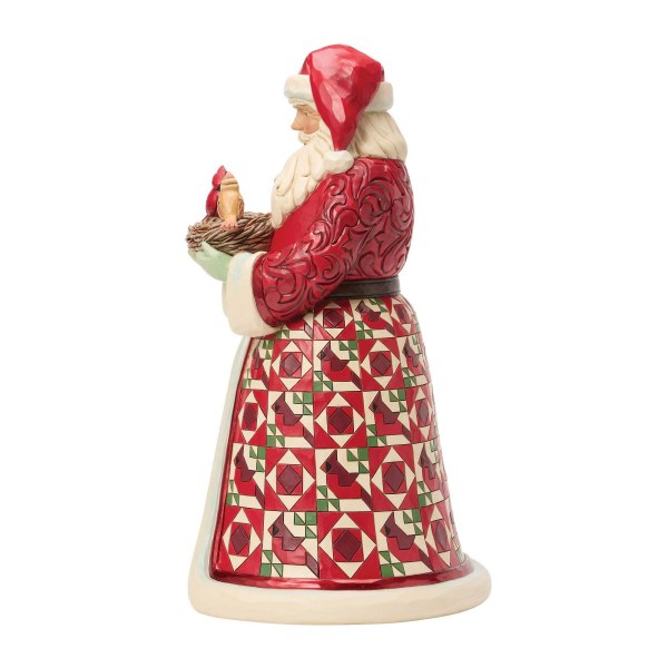 COLLECTORS EDITIONS SANTA WITH CARDINALS IN NEST - HEARTWOOD CREEK