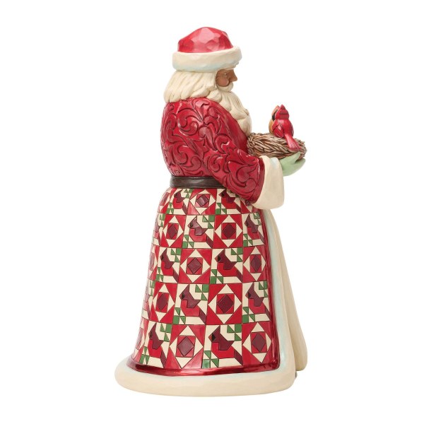 COLLECTORS EDITIONS SANTA WITH CARDINALS IN NEST - HEARTWOOD CREEK