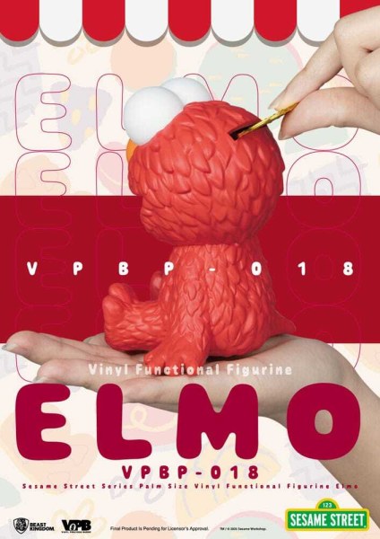 Sesamstraat spaarpot met Elmo-print, 12 cm