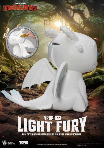 Draken spaarpot Light Fury 12 cm