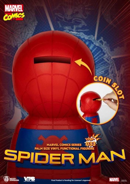 Klassieke Marvel Comics spaarpot Spiderman geldkistje 12 cm