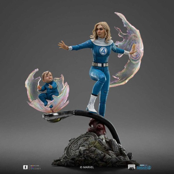 Fantastic Four beeldje 1/10 Art Scale Invisible Woman en Franklin 28 cm