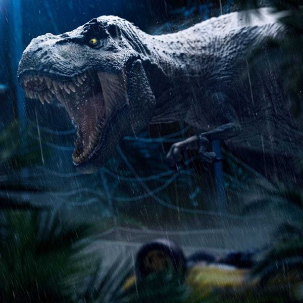 Jurassic Park Icons T-Rex Attack beeldje 15 cm