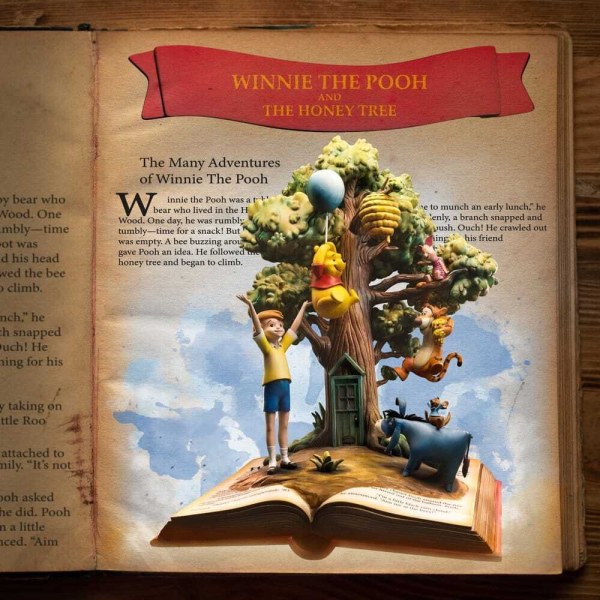 Deluxe Art Scale Winnie de Pooh en vrienden (100e jubileum) 31 cm - Iron Studios Disney Classics
