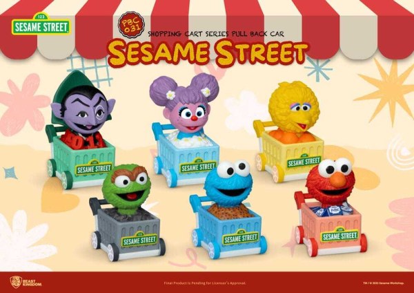 Sesamstraat Serie Wrijvingsauto Blind Box Mandje (6) 5 cm