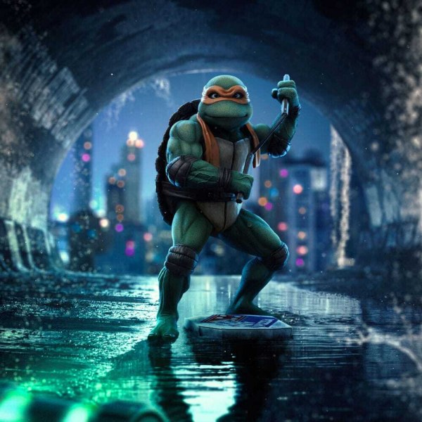 Teenage Mutant Ninja Turtles beeldje op schaal 1/10, Art Scale Michelangelo, 19 cm