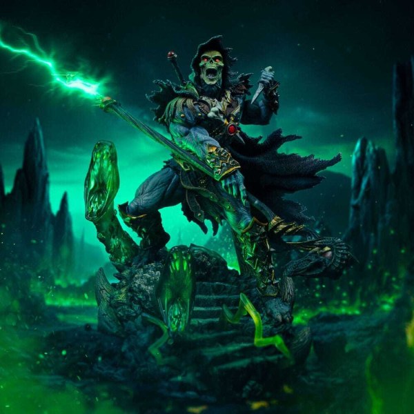 Beeldje Meesters van het Universum 1/10 Art Scale Deluxe Skeletor Losgelaten 23 cm