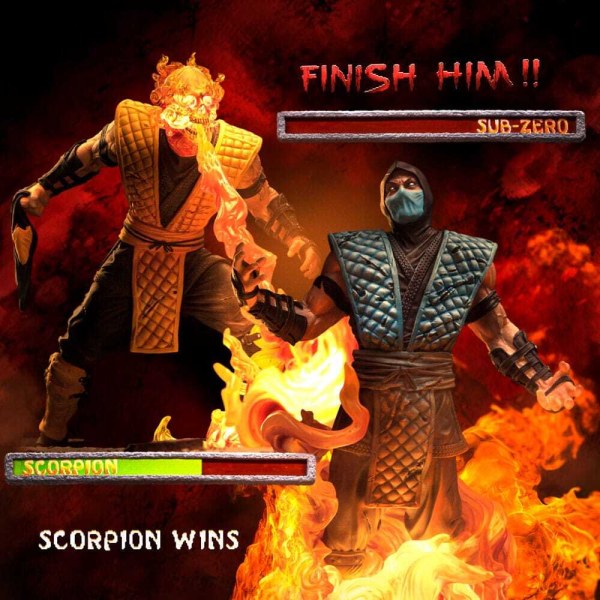 Mortal Kombat beeldje 1/10 Deluxe Art Scale Scorpion Fatality 27 cm