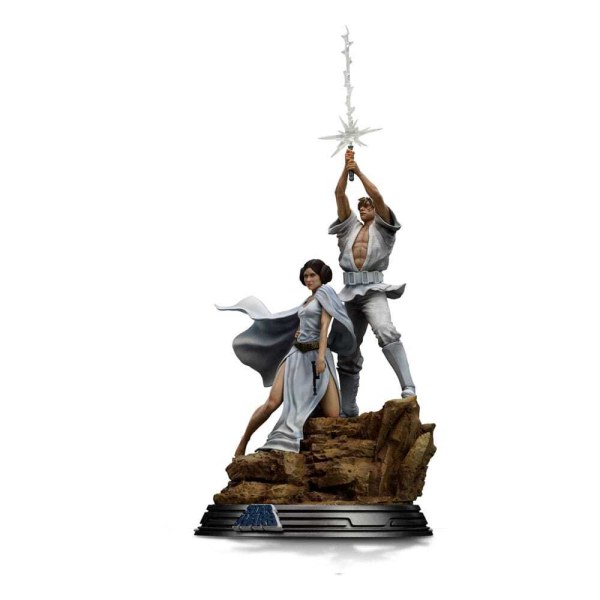 Star Wars beeldje 1/10 Deluxe Art Scale Luke en Leia 41 cm