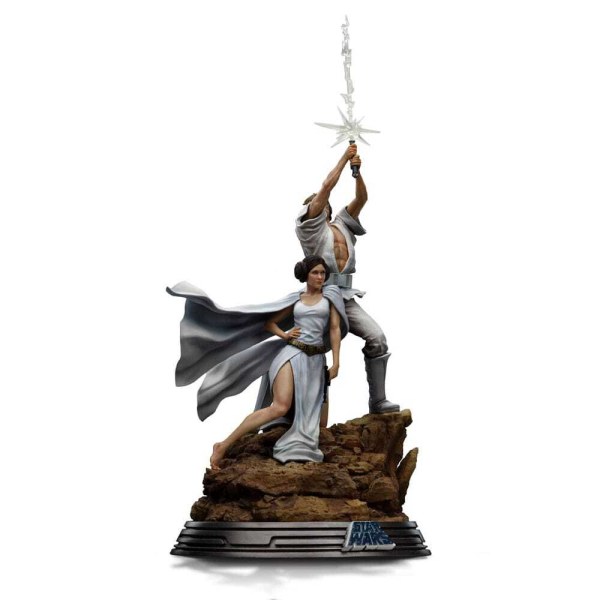 Star Wars beeldje 1/10 Deluxe Art Scale Luke en Leia 41 cm