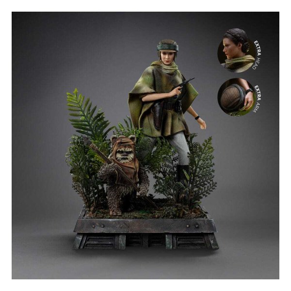 Star Wars Episode VI Art Scale Statue 1/10 Leia en Wicket 21 cm