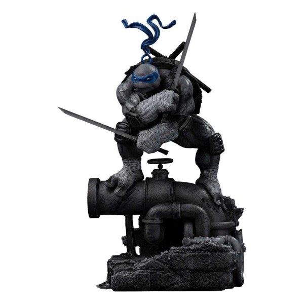 Ninja Turtles beeldje 1/10 Art Scale Leonardo Zwart-wit variant 26 cm