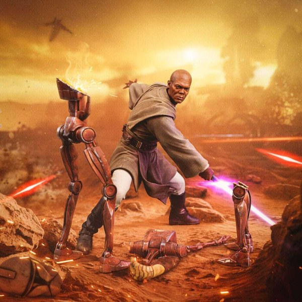 Star Wars beeldje 1/10 Art Scale Mace Windu 18 cm