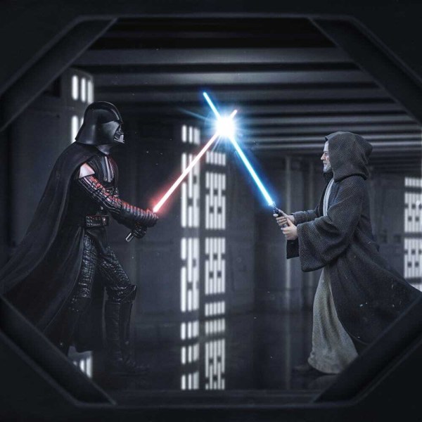 Star Wars -beeldje 1/10 Deluxe Art Scale Darth Vader Vs Obi-Wan Kenobi (CCXP Exclusive 2025) 24 cm
