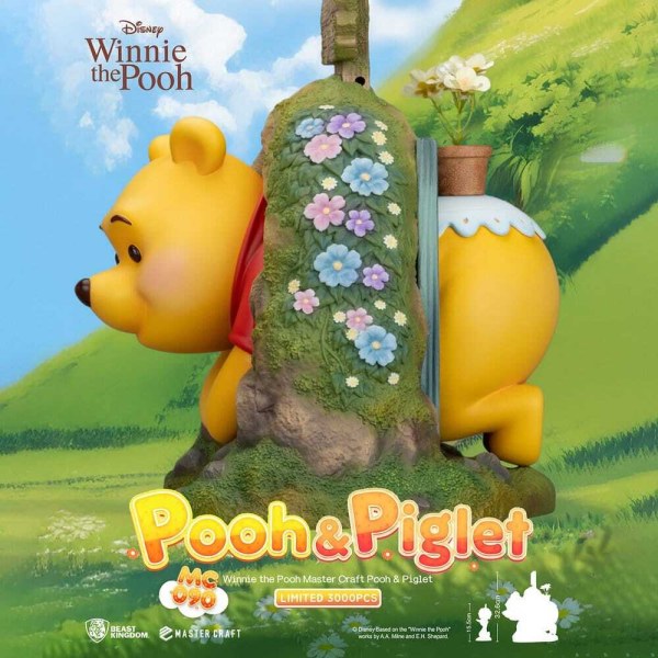 Disney Master Craft Winnie de Pooh & Knorretje beeldje 33 cm