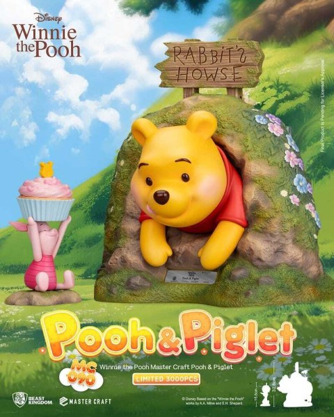 Disney Master Craft Winnie de Pooh & Knorretje beeldje 33 cm
