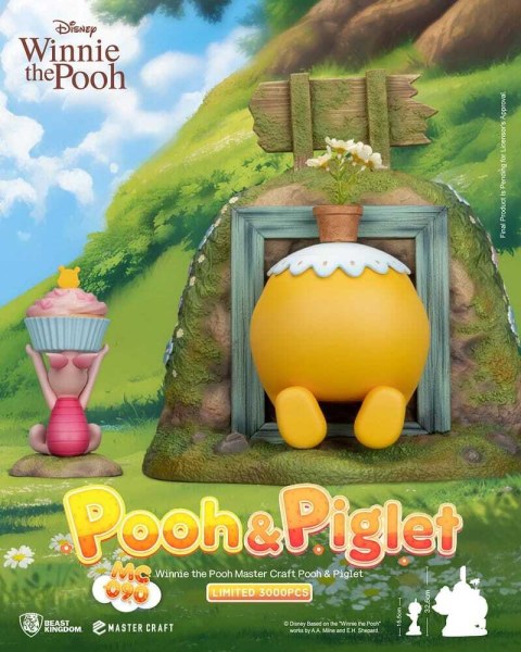 Disney Master Craft Winnie de Pooh & Knorretje beeldje 33 cm