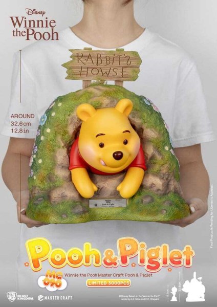 Disney Master Craft Winnie de Pooh & Knorretje beeldje 33 cm