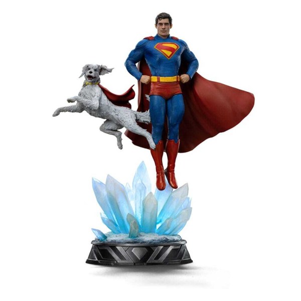 Superman & Krypto op Art Scale 32 cm - Iron Studios Superman Legacy