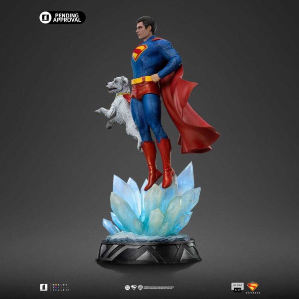 Superman & Krypto op Art Scale 32 cm - Iron Studios Superman Legacy