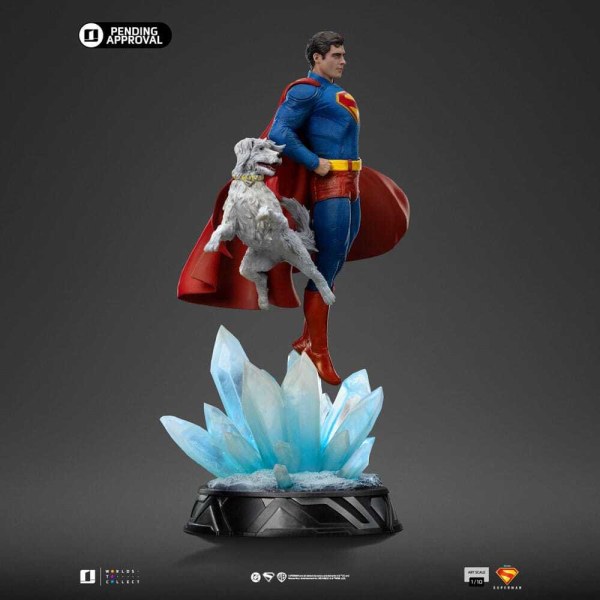 Superman & Krypto op Art Scale 32 cm - Iron Studios Superman Legacy