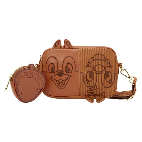 Chip and Dale Corduroy Sling Schoudedtas met Muntvakje - Disney Loungefly