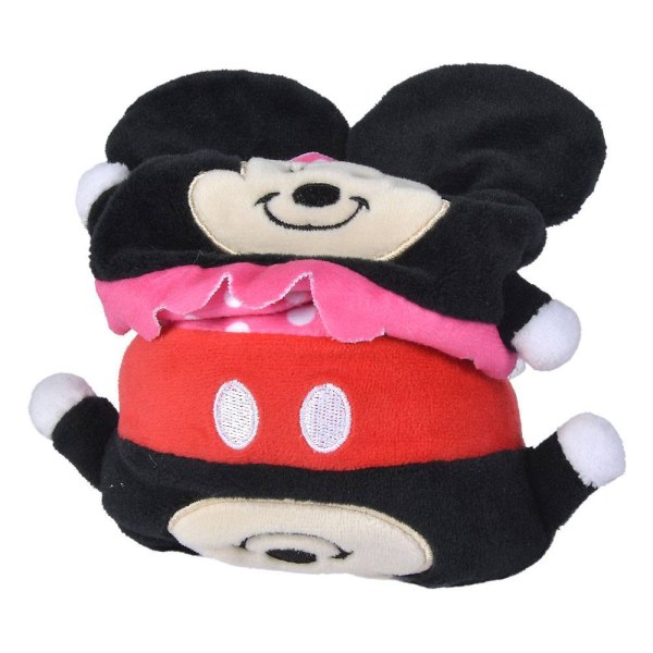 Omkeerbare pluche Mickey/Minnie 8 cm - Disney