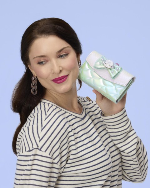 Iriserende parelmoeren portemonnee met klep - Disney Loungefly De Kleine Meermin