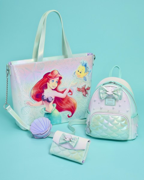 Iriserende parelmoeren portemonnee met klep - Disney Loungefly De Kleine Meermin