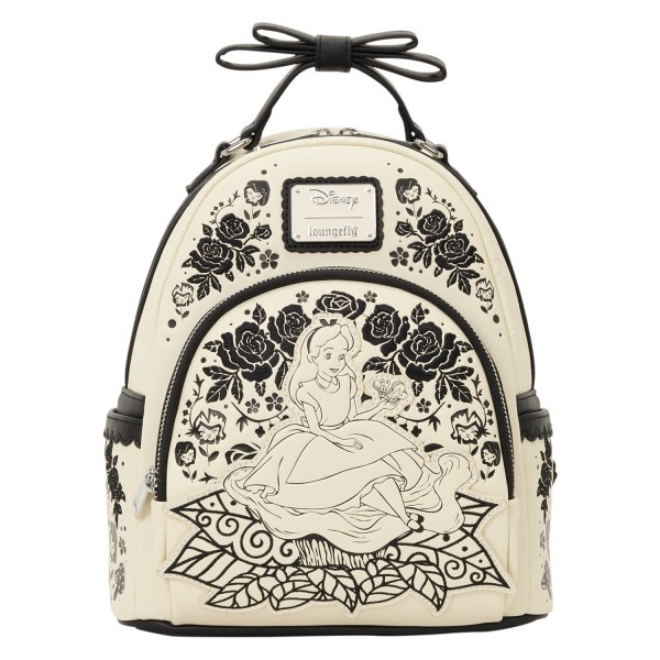 Alice in Wonderland geborduurde Mini Rugzak met bloemenprint - Disney Loungefly
