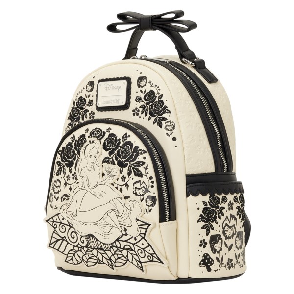 Alice in Wonderland geborduurde Mini Rugzak met bloemenprint - Disney Loungefly