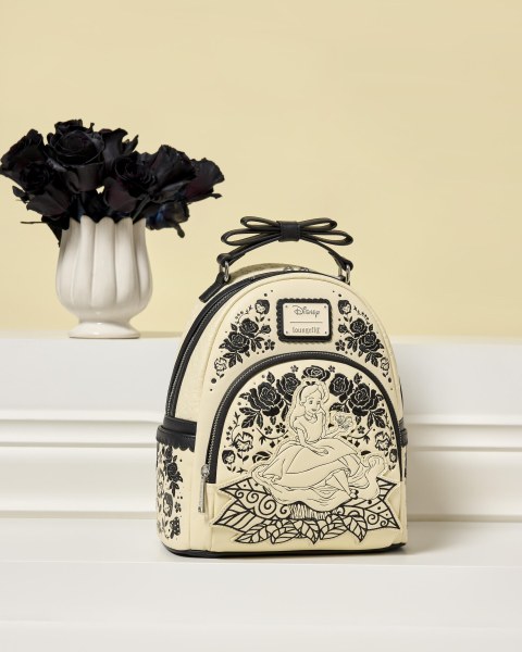 Alice in Wonderland geborduurde Mini Rugzak met bloemenprint - Disney Loungefly