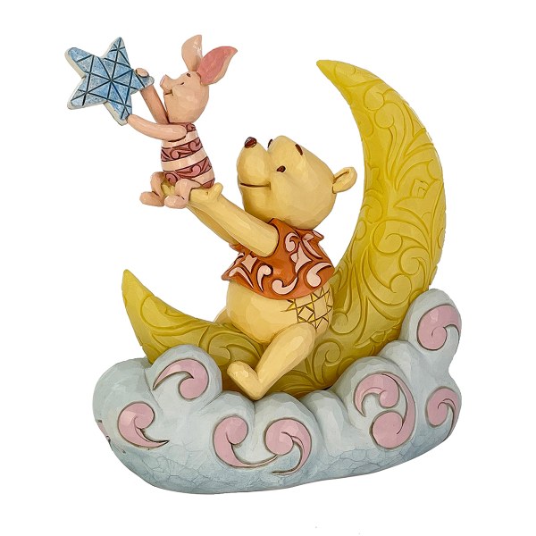 Winnie de Pooh en Knorretje op een LED-maan - Disney Traditions