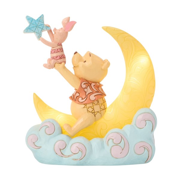 Winnie de Pooh en Knorretje op een LED-maan - Disney Traditions