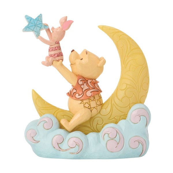 Winnie de Pooh en Knorretje op een LED-maan - Disney Traditions