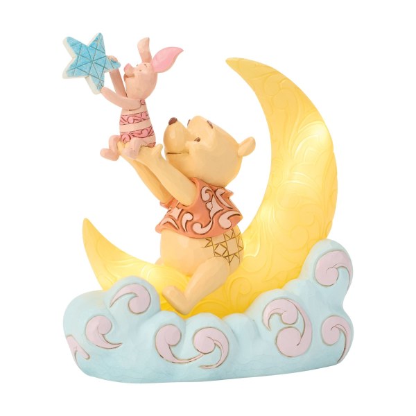 Winnie de Pooh en Knorretje op een LED-maan - Disney Traditions