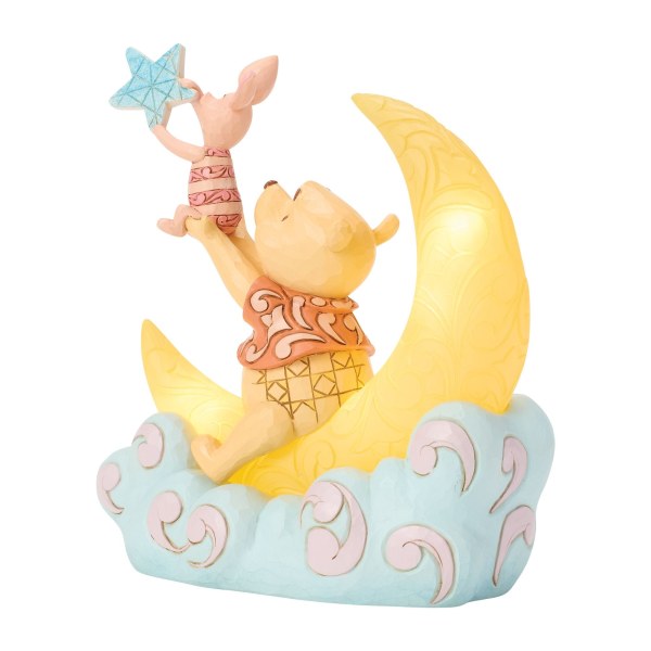 Winnie de Pooh en Knorretje op een LED-maan - Disney Traditions