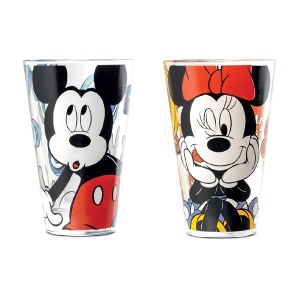 Set van 2 glazen van 310 ml met Mickey & Minnie - Egan Disney Home